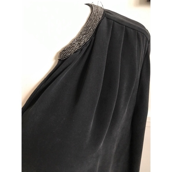 JOIE Silk Krishna Beaded Neck Tunic Blouse - Picture 5 of 11